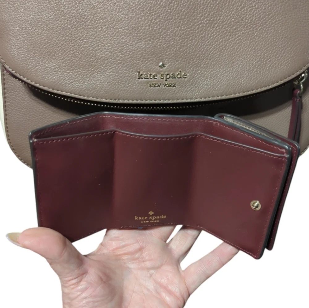 Kate Spade New York Jackson Colorblock Flap Shoulder Bag W/ Matching Mini Wallet